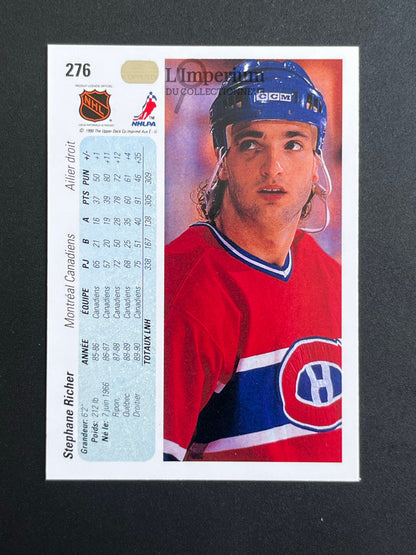 276. Stephane Richer Upper Deck 1990-91 French Hockey Card