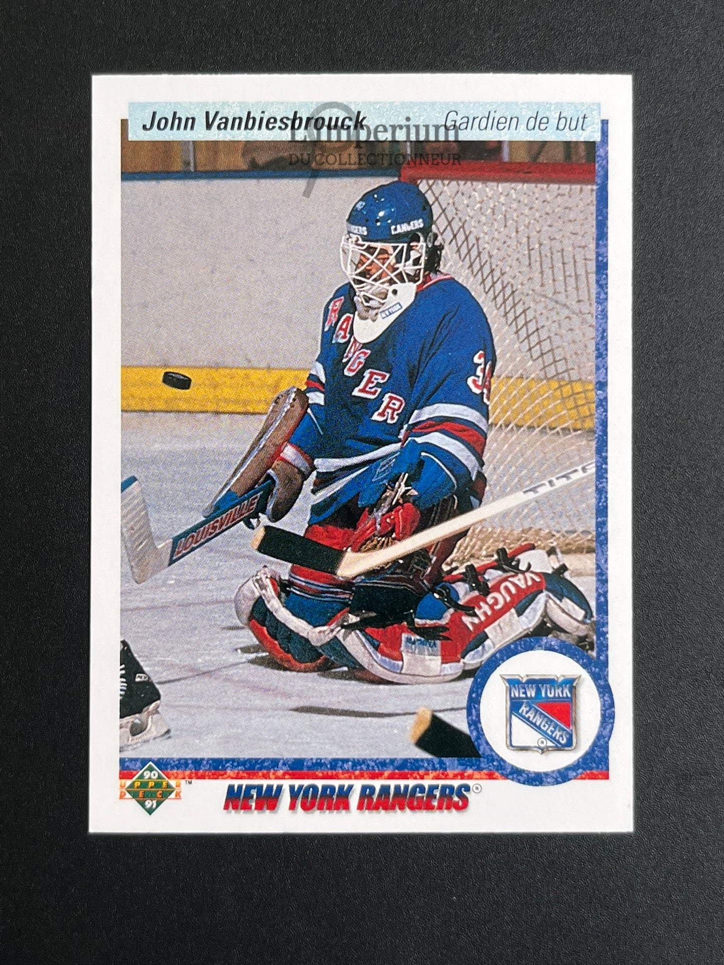 279. John Vanbiesbrouck Upper Deck 1990-91 French Hockey Card