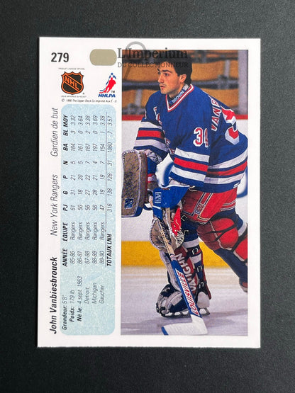 279. John Vanbiesbrouck Upper Deck 1990-91 French Hockey Card