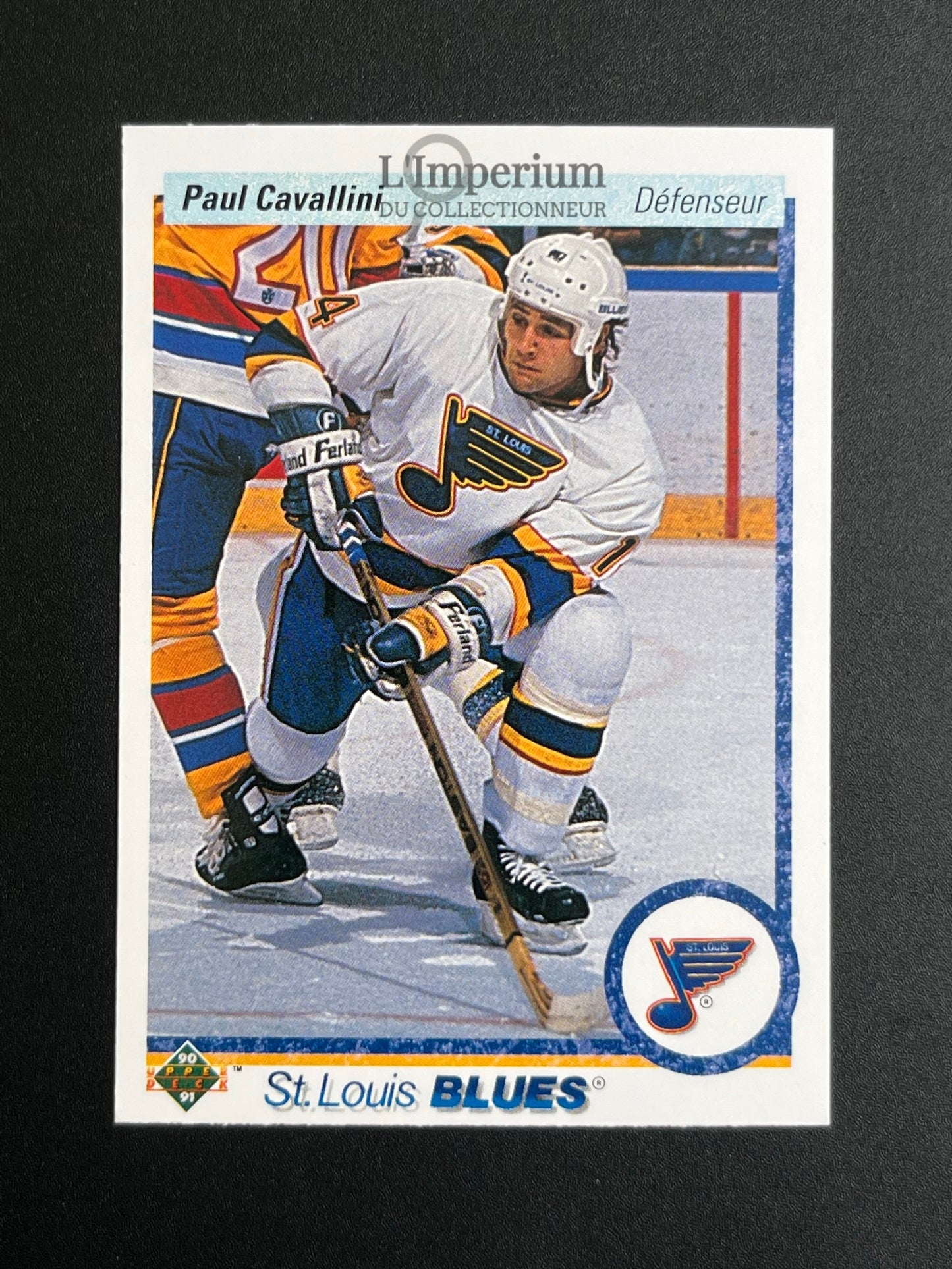 281. Paul Cavallini Upper Deck 1990-91 French Hockey Card
