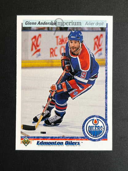 284. Glenn Anderson Upper Deck 1990-91 French Hockey Card