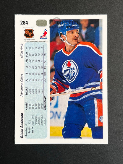 284. Glenn Anderson Upper Deck 1990-91 French Hockey Card
