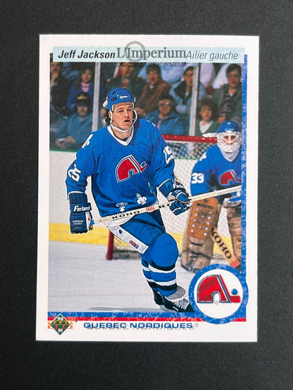 291. Jeff Jackson Upper Deck 1990-91 French Hockey Card