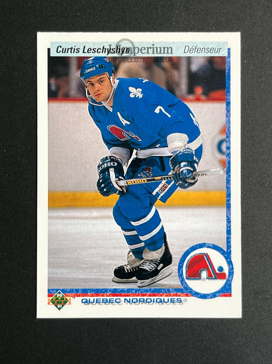 295. Curtis Leschyshyn RC Upper Deck 1990-91 French Hockey Card
