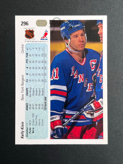 296. Kelly Kisio Upper Deck 1990-91 French Hockey Card