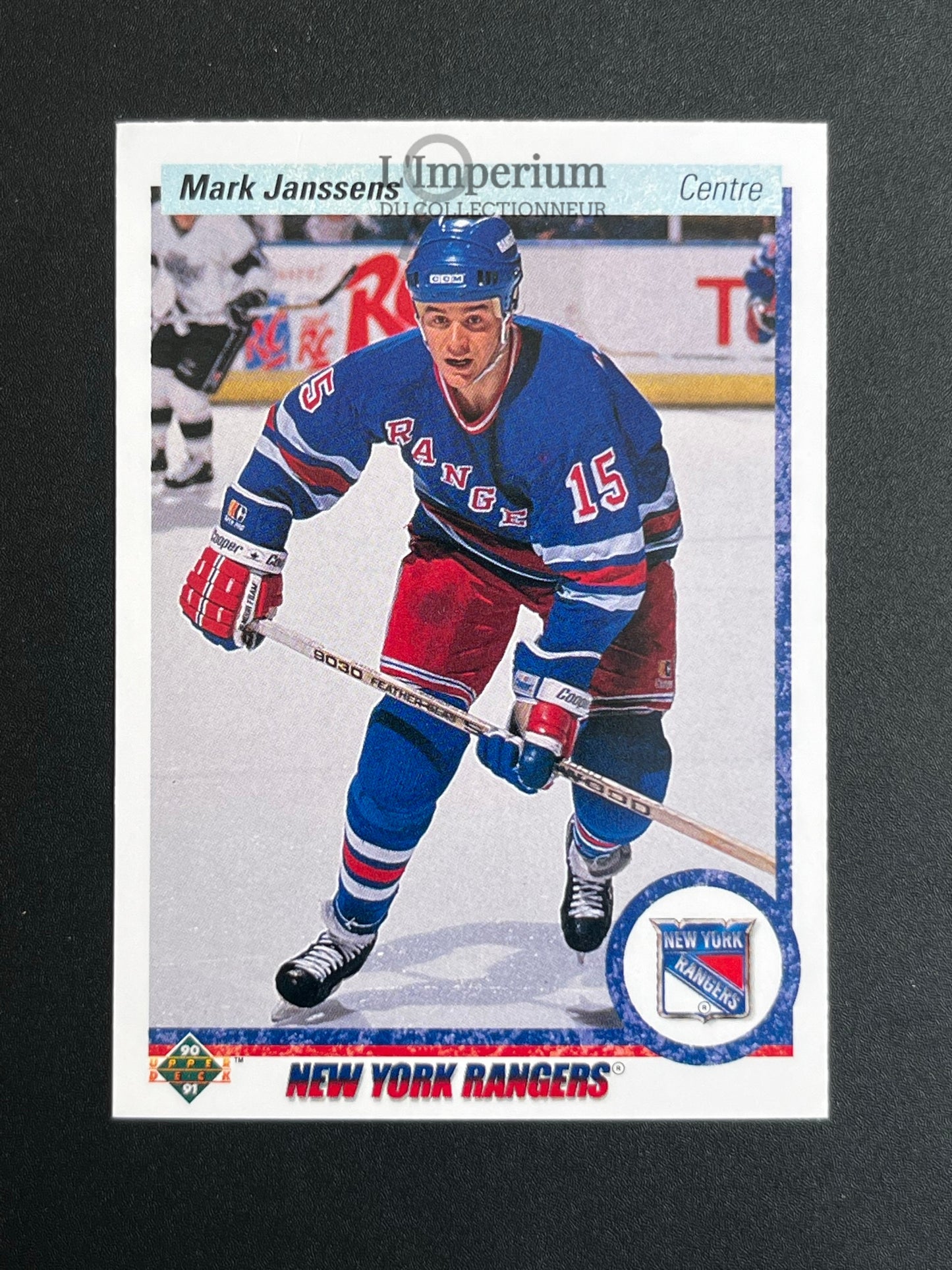 298. Mark Janssens RC Upper Deck 1990-91 French Hockey Card