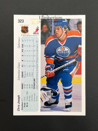 323. Chris Joseph RC Upper Deck 1990-91 French Hockey Card