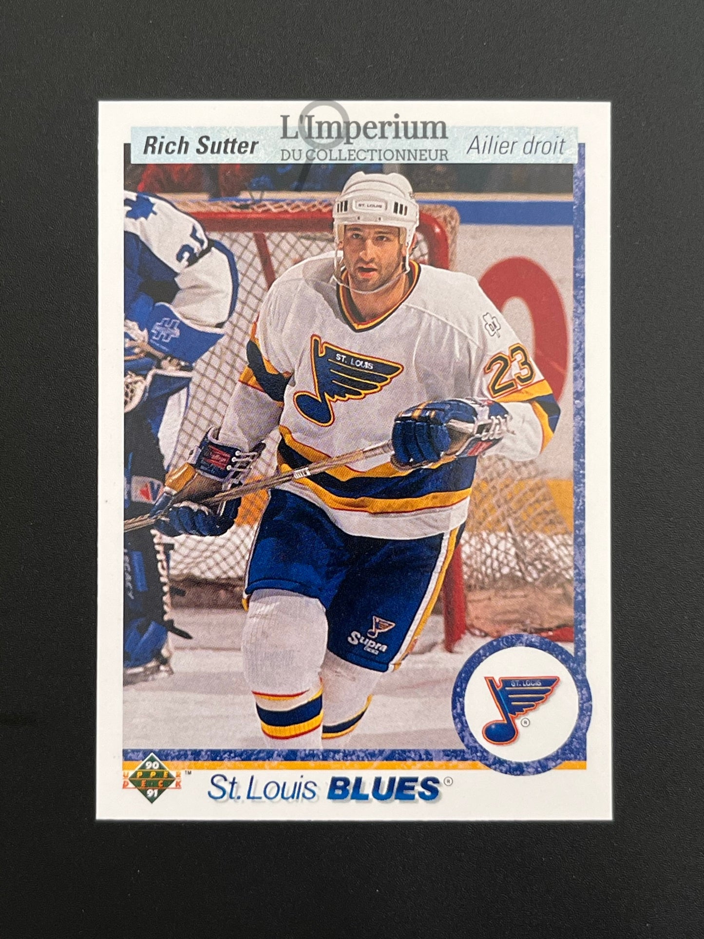 328. Rich Sutter Upper Deck 1990-91 French Hockey Card