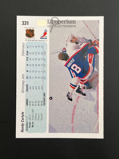 331. Randy Carlyle Upper Deck 1990-91 French Hockey Card