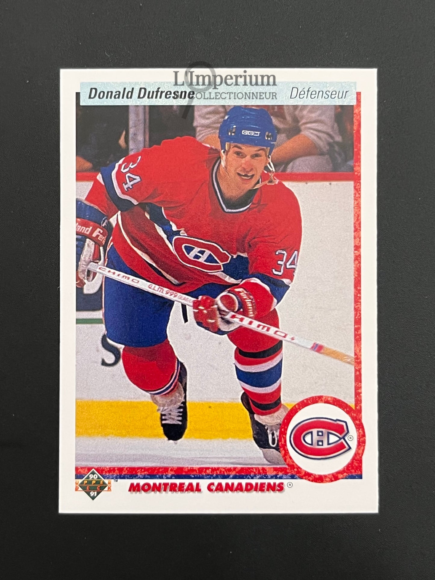 332. Donald Dufresne RC Upper Deck 1990-91 French Hockey Card