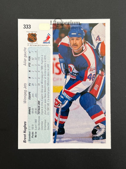 333. Brent Hughes RC Upper Deck 1990-91 French Hockey Card