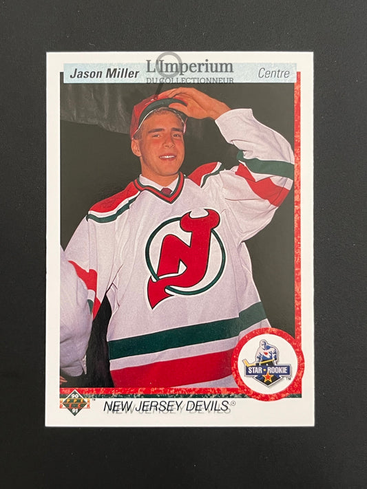 335. Jason Miller RC Upper Deck 1990-91 French Hockey Card