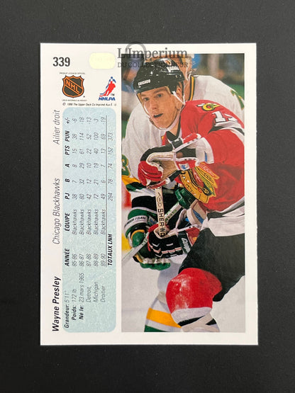 339. Wayne Presley Upper Deck 1990-91 French Hockey Card