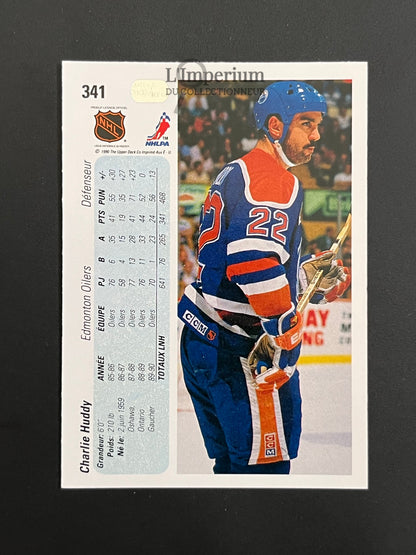 341. Charlie Huddy Upper Deck 1990-91 French Hockey Card