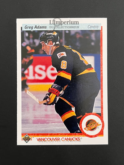 342. Greg Adams Upper Deck 1990-91 French Hockey Card