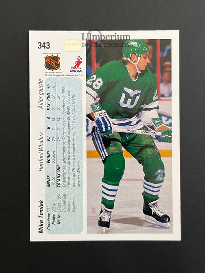 343. Mike Tomlak RC Upper Deck 1990-91 French Hockey Card