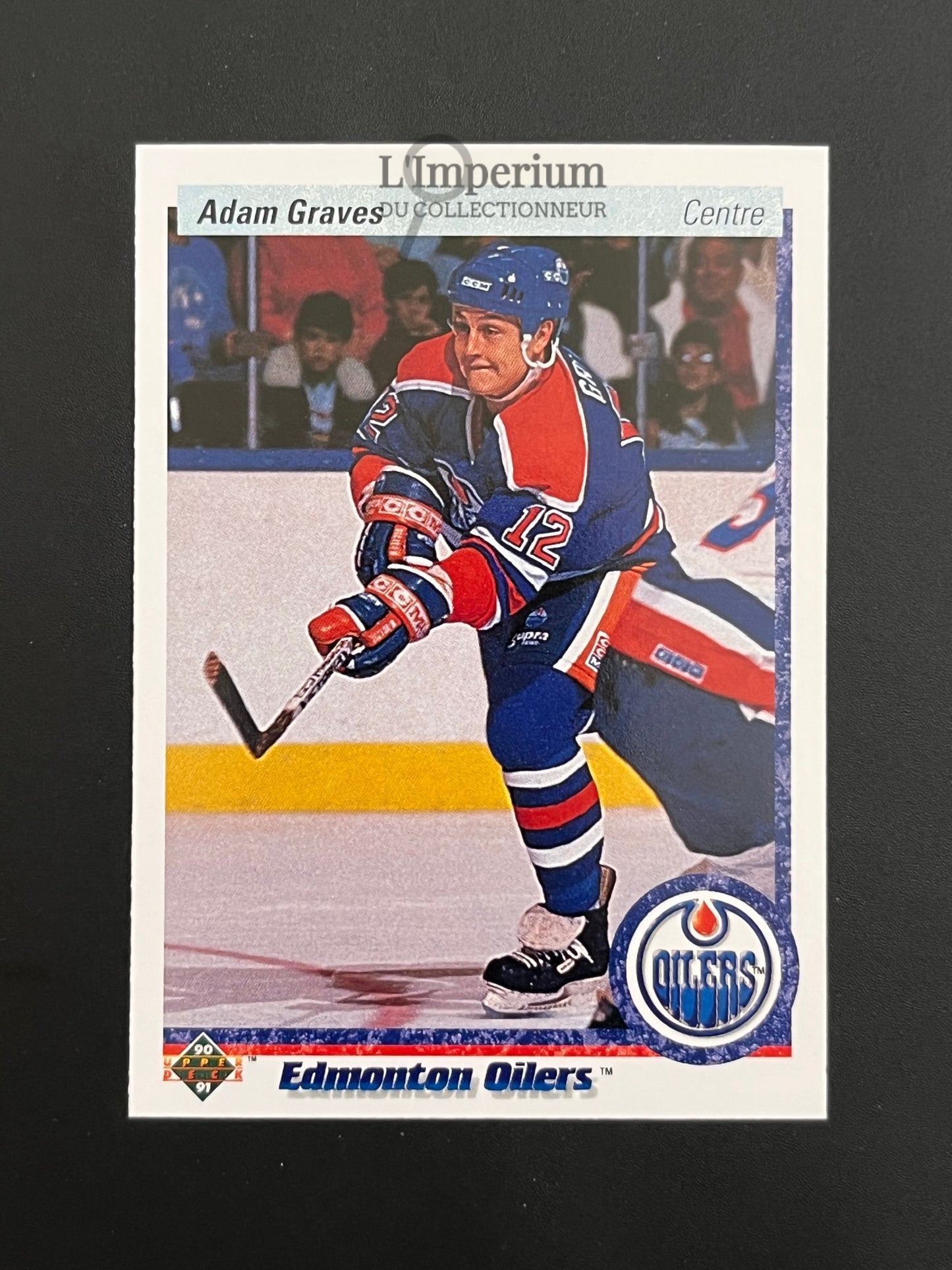 344. Adam Graves RC Upper Deck 1990-91 French Hockey Card