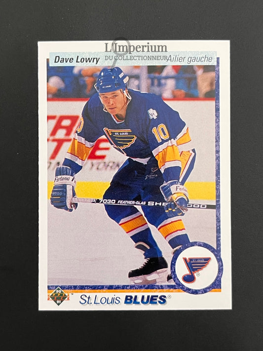 349. Dave Lowry RC Upper Deck 1990-91 French Hockey Card