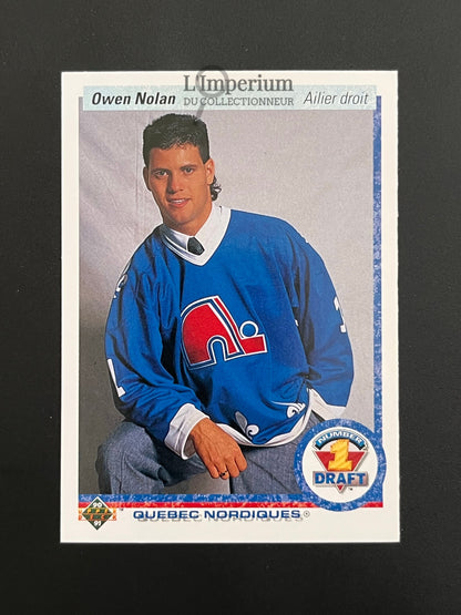 352. Owen Nolan RC Upper Deck 1990-91 French Hockey Card