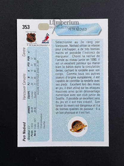 353. Peter Nedved RC Upper Deck 1990-91 French Hockey Card