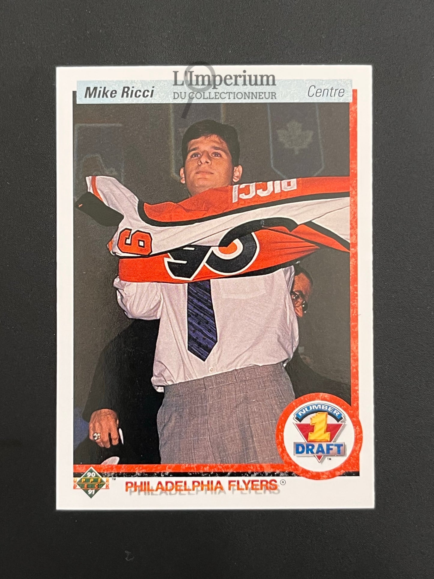355. Mike Ricci RC Upper Deck 1990-91 French Hockey Card