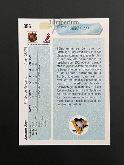 356. Jaromir Jagr RC Upper Deck 1990-91 French Hockey Card