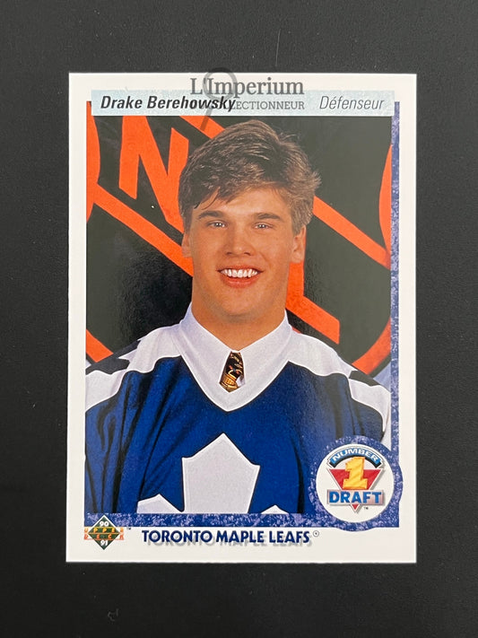 361. Drake Berehowski RC Upper Deck 1990-91 French Hockey Card