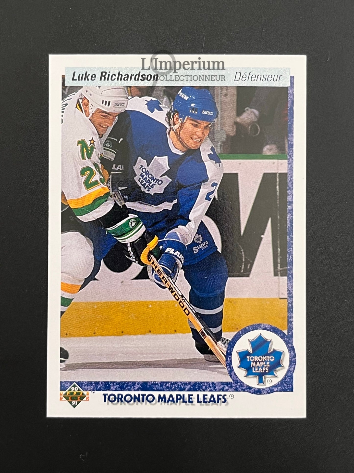 362. Luke Richardson Upper Deck 1990-91 French Hockey Card