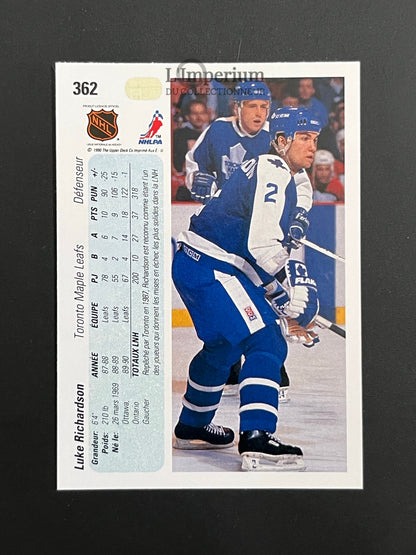 362. Luke Richardson Upper Deck 1990-91 French Hockey Card