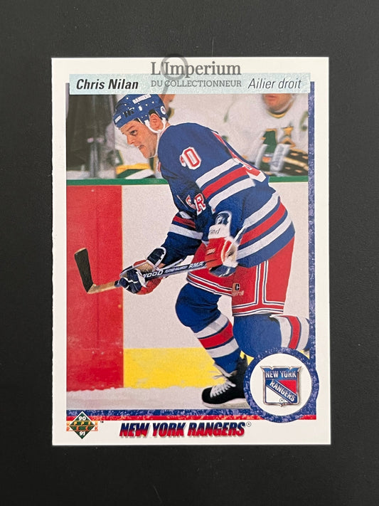 368. Chris Nilan Upper Deck 1990-91 French Hockey Card