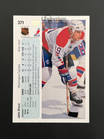 371. John Druce RC Upper Deck 1990-91 French Hockey Card