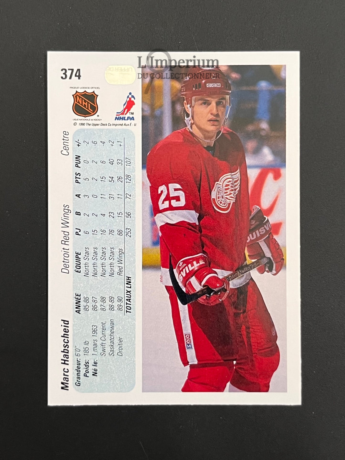 374. Marc Habscheid Upper Deck 1990-91 French Hockey Card