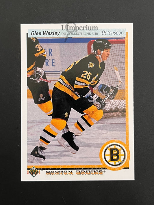 377. Glen Wesley Upper Deck 1990-91 French Hockey Card