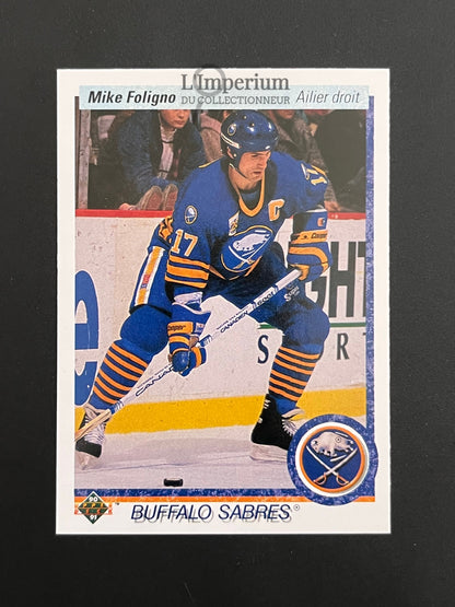 378. Mike Foligno Upper Deck 1990-91 French Hockey Card
