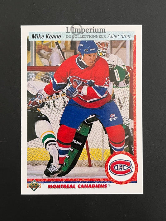382. Mike Keane RC Upper Deck 1990-91 French Hockey Card