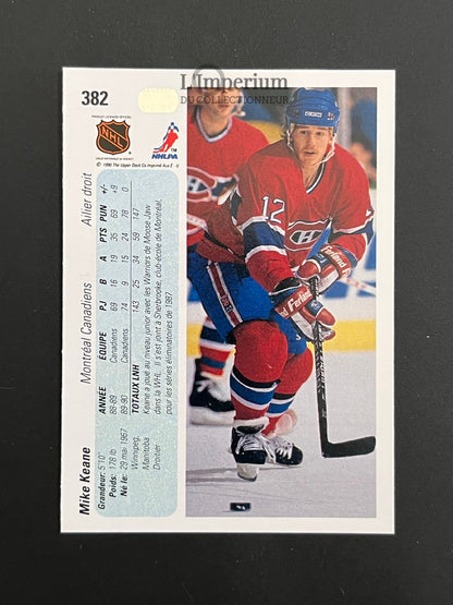 382. Mike Keane RC Upper Deck 1990-91 French Hockey Card