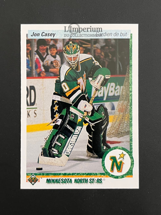 385. Jon Casey Upper Deck 1990-91 French Hockey Card