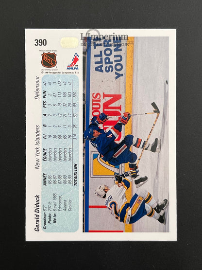 390. Gerald Diduck Upper Deck 1990-91 French Hockey Card