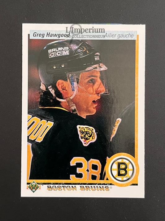 391. Greg Hawgood Upper Deck 1990-91 French Hockey Card