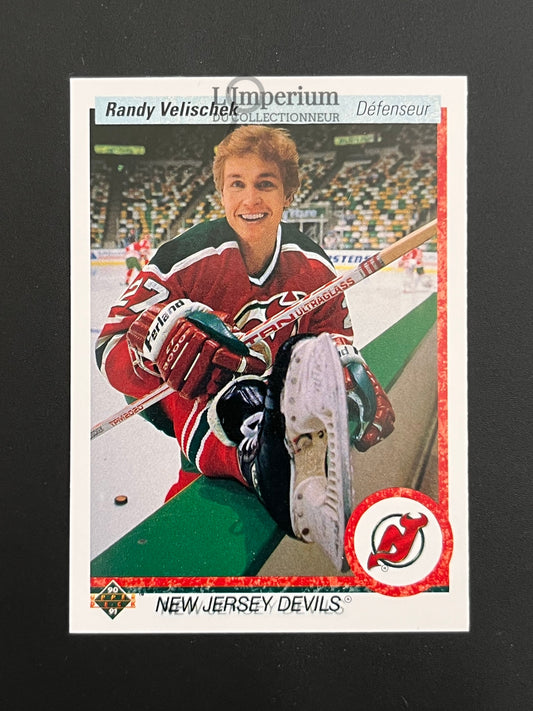 392. Randy Velischek Upper Deck 1990-91 French Hockey Card