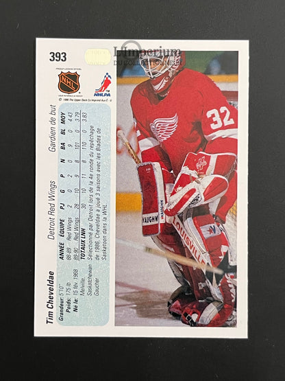 393. Tim Cheveldae RC Upper Deck 1990-91 French Hockey Card
