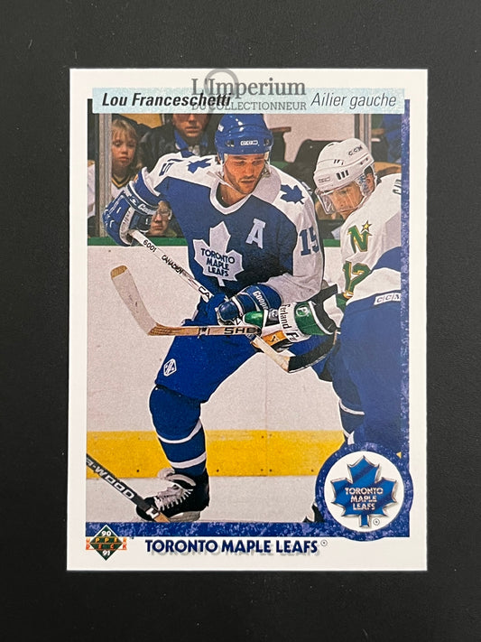 396. Lou Franceschetti RC Upper Deck 1990-91 French Hockey Card