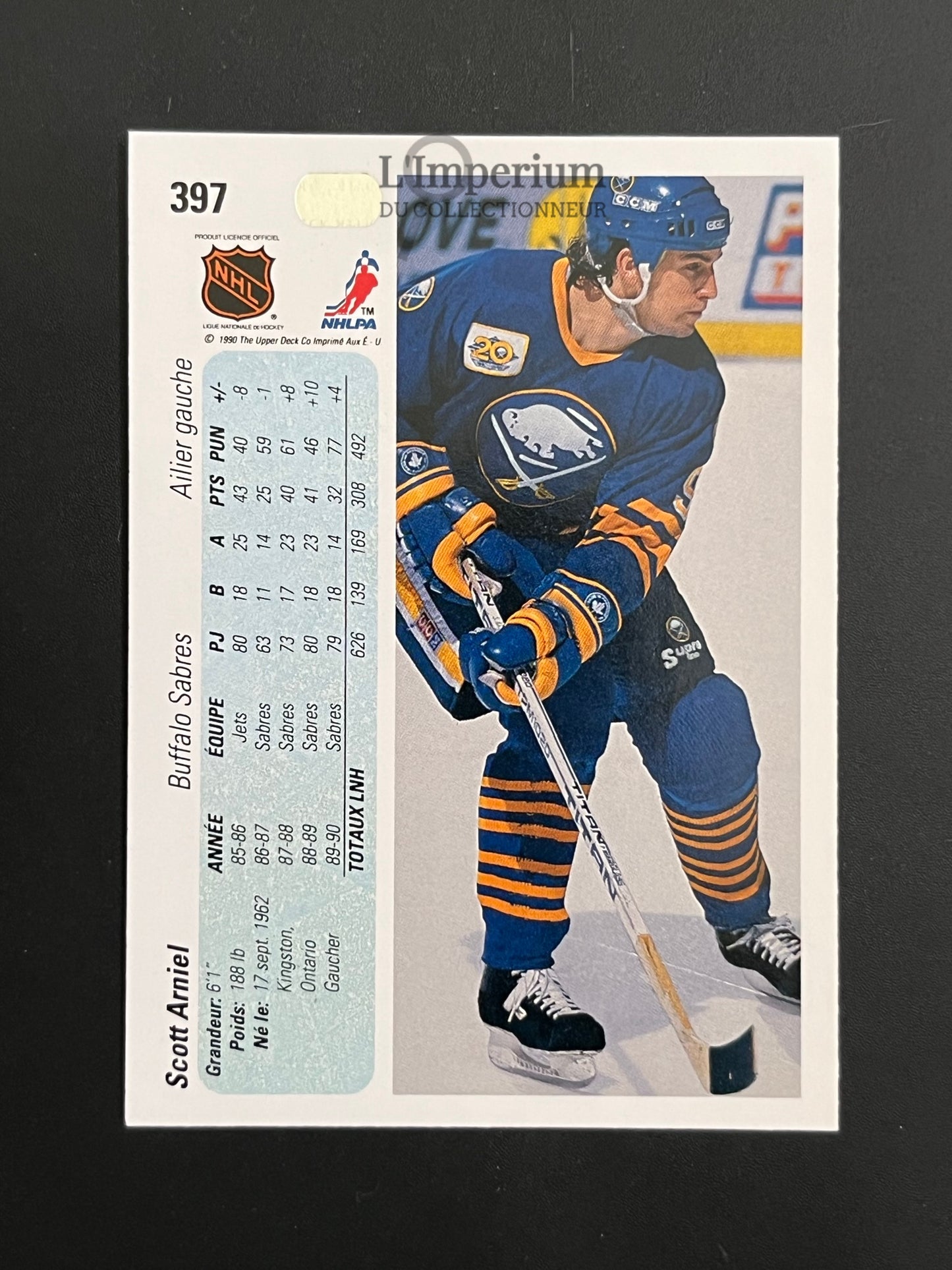 397. Scott Arniel Upper Deck 1990-91 French Hockey Card
