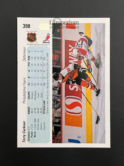 398. Terry Carkner Upper Deck 1990-91 French Hockey Card